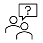 people asking a question icon