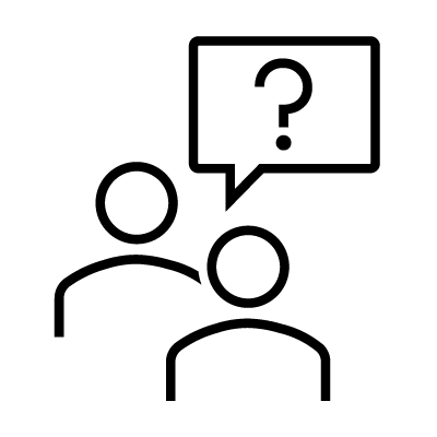 people asking a question icon